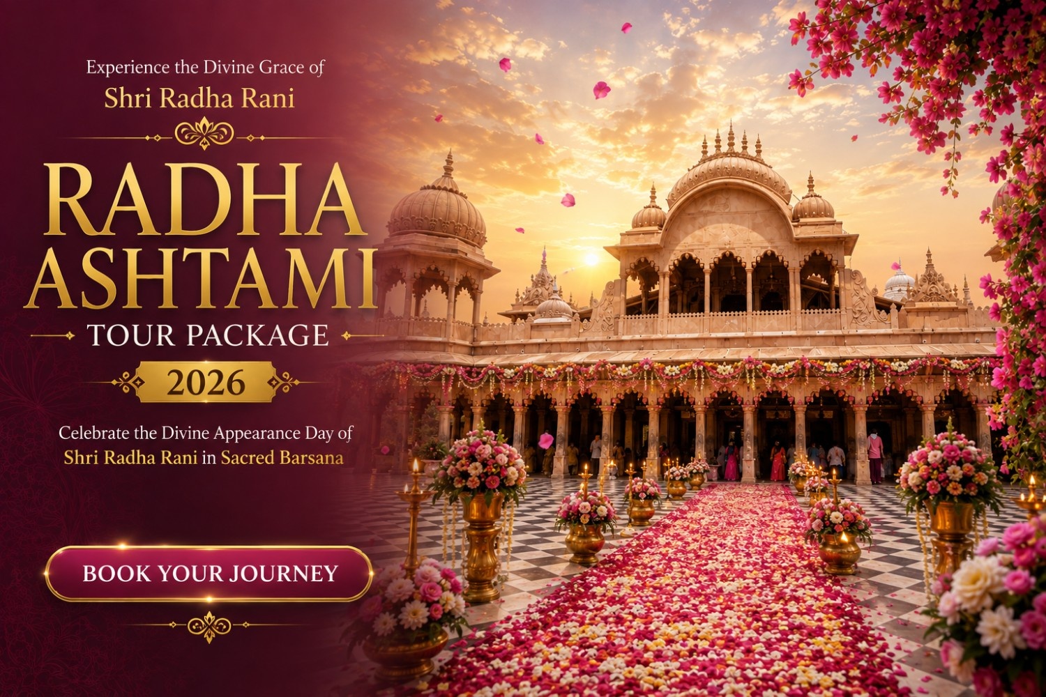 Radha Ashtami Tour Package 2026 | Barsana Mathura Vrindavan Tour