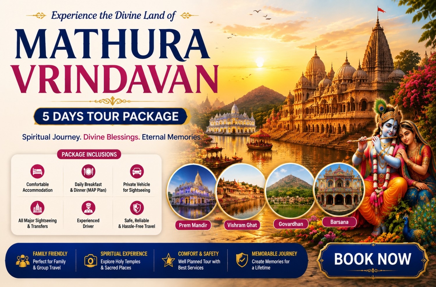 5 Days Mathura Vrindavan Braj Darshan Tour Package package hero image