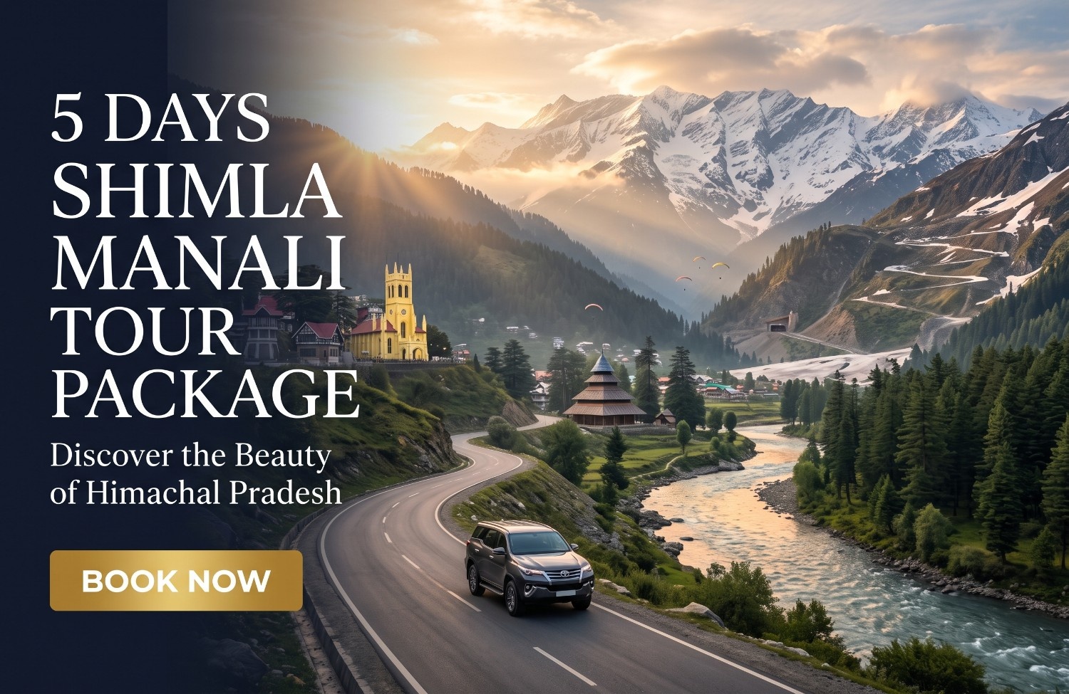 5 Days Shimla Manali Couple Tour Package from Delhi package hero image