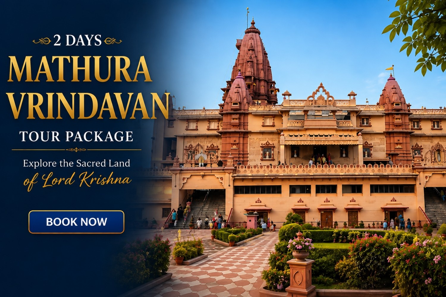 2 Days Mathura Vrindavan Tour Package | Gokul, Govardhan, Nandgaon & Barsana package hero image