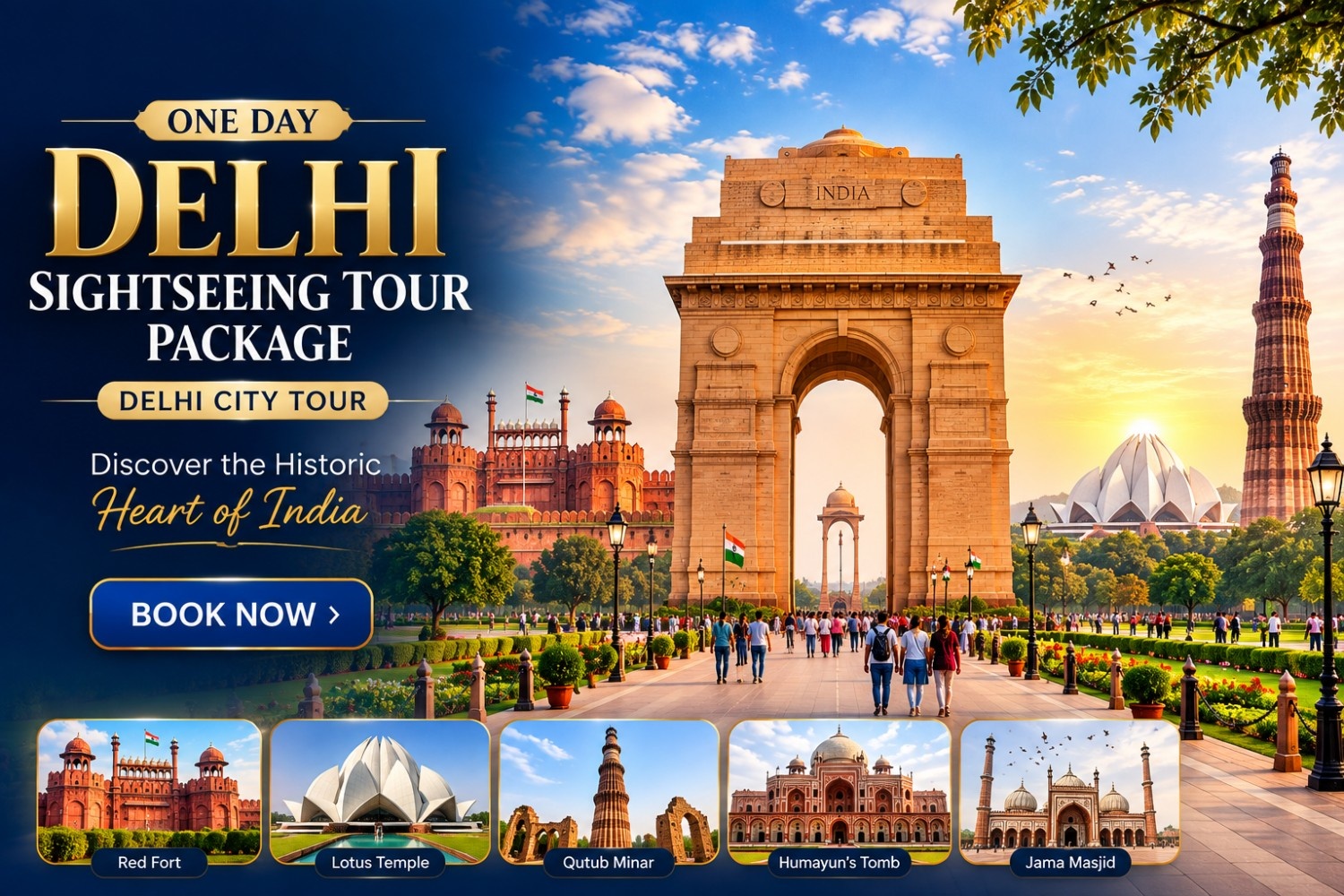 One Day Delhi Sightseeing Tour Package | Delhi City Tour