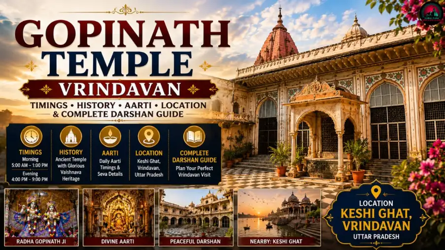 Gopinath Temple Vrindavan Timings, History, Aarti, Location & Complete Darshan Guide