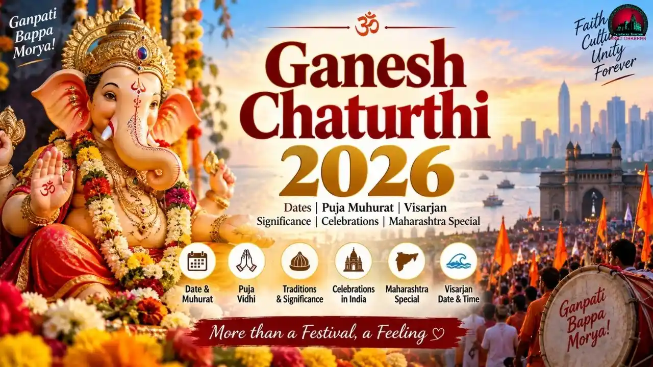 Ganesh Chaturthi 2026 Date, Puja Muhurat, Visarjan, Celebrations, History, Rituals & Maharashtra Guide