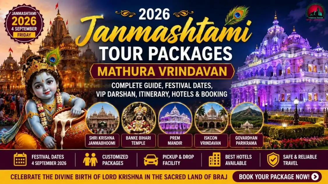 Janmashtami 2026 Tour Packages Mathura Vrindavan-Complete Guide, Festival Dates, VIP Darshan, Itinerary, Hotels & Booking
