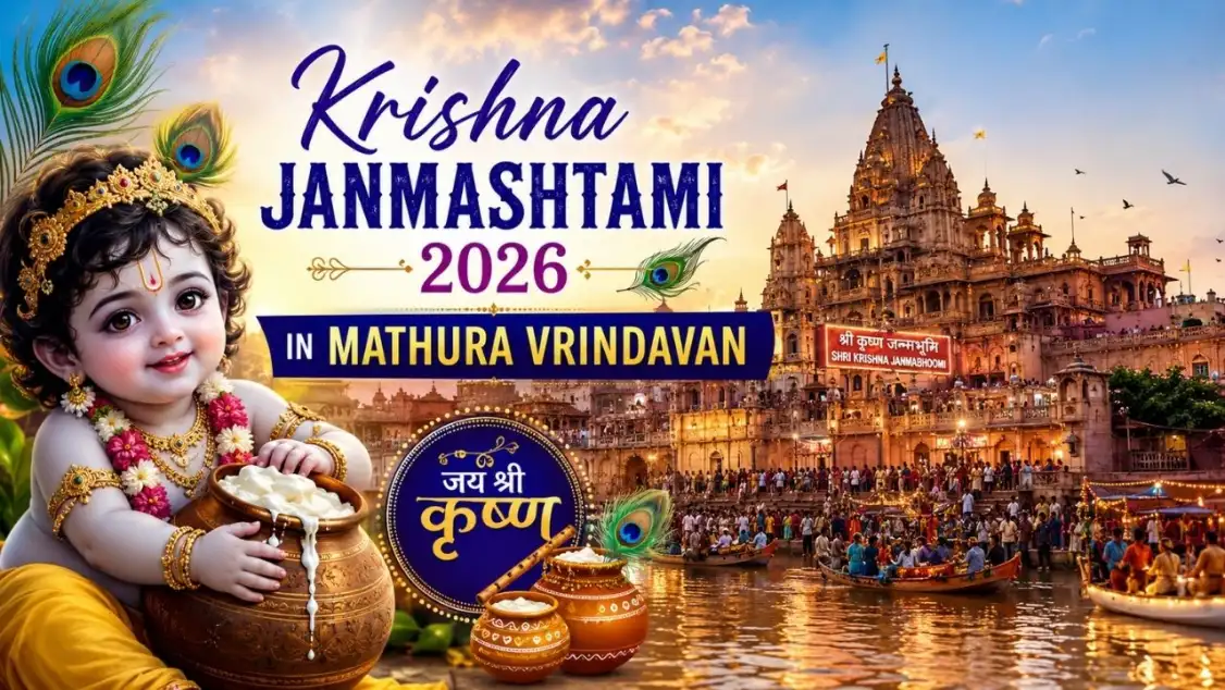 Krishna Janmashtami 2026 in Mathura Vrindavan-Date (4 September),Book VIP Darshan, Tour Packages, Temple/Puja Timings